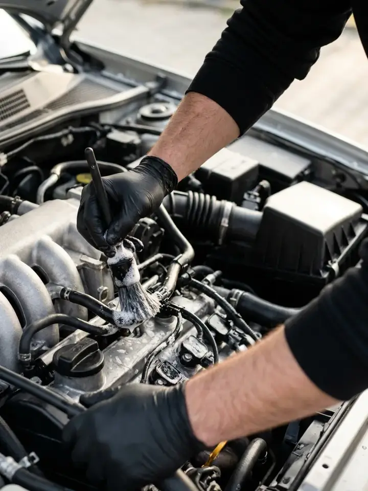 Engine bay cleaning add-on