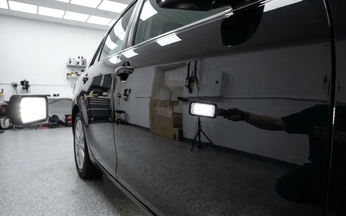 Swirl-free, glossy car paint after Forge Auto Studio paint correction