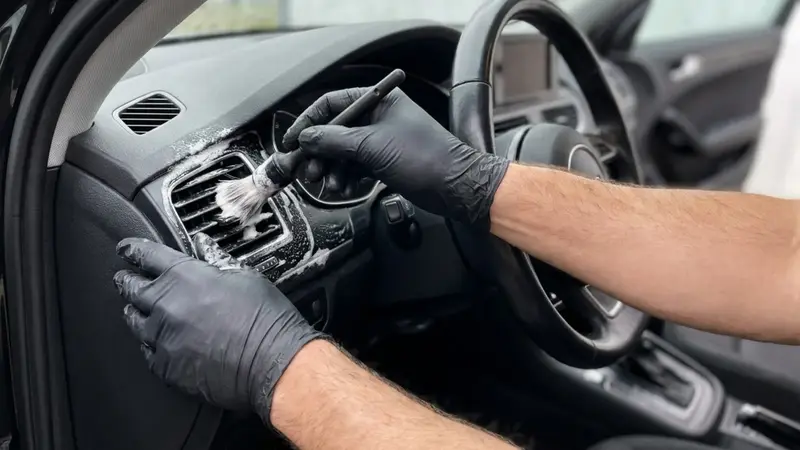 Interior detail — every surface inside spotless by Forge Auto Studio in Denver