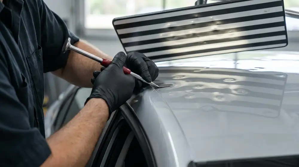 Hail damage repair by Forge Auto Studio in Denver