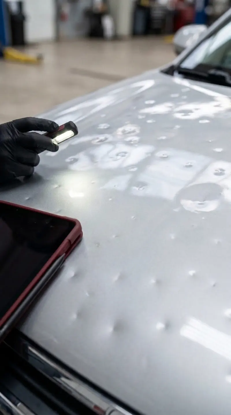 Hail estimate — full storm-damage assessment