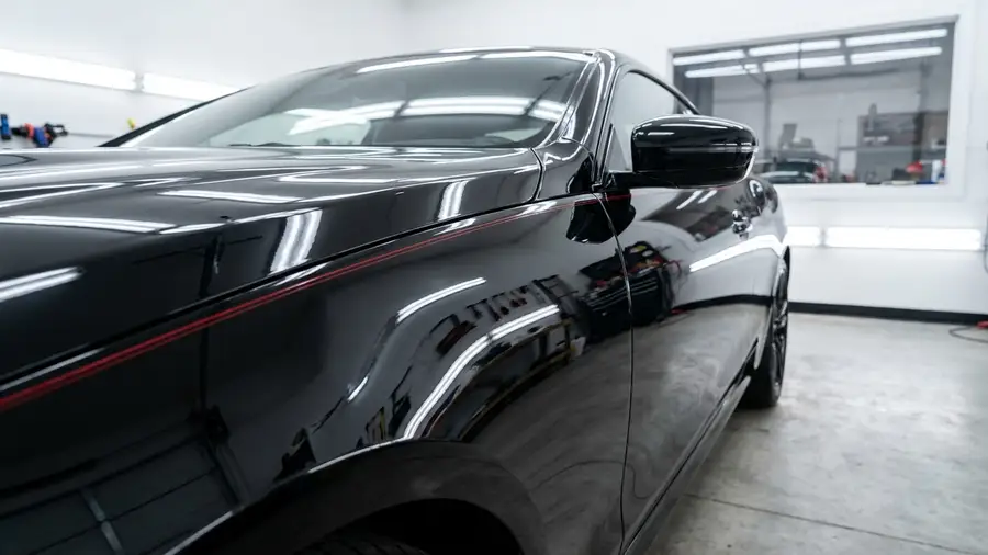 Silver ceramic coating by Forge Auto Studio in Denver